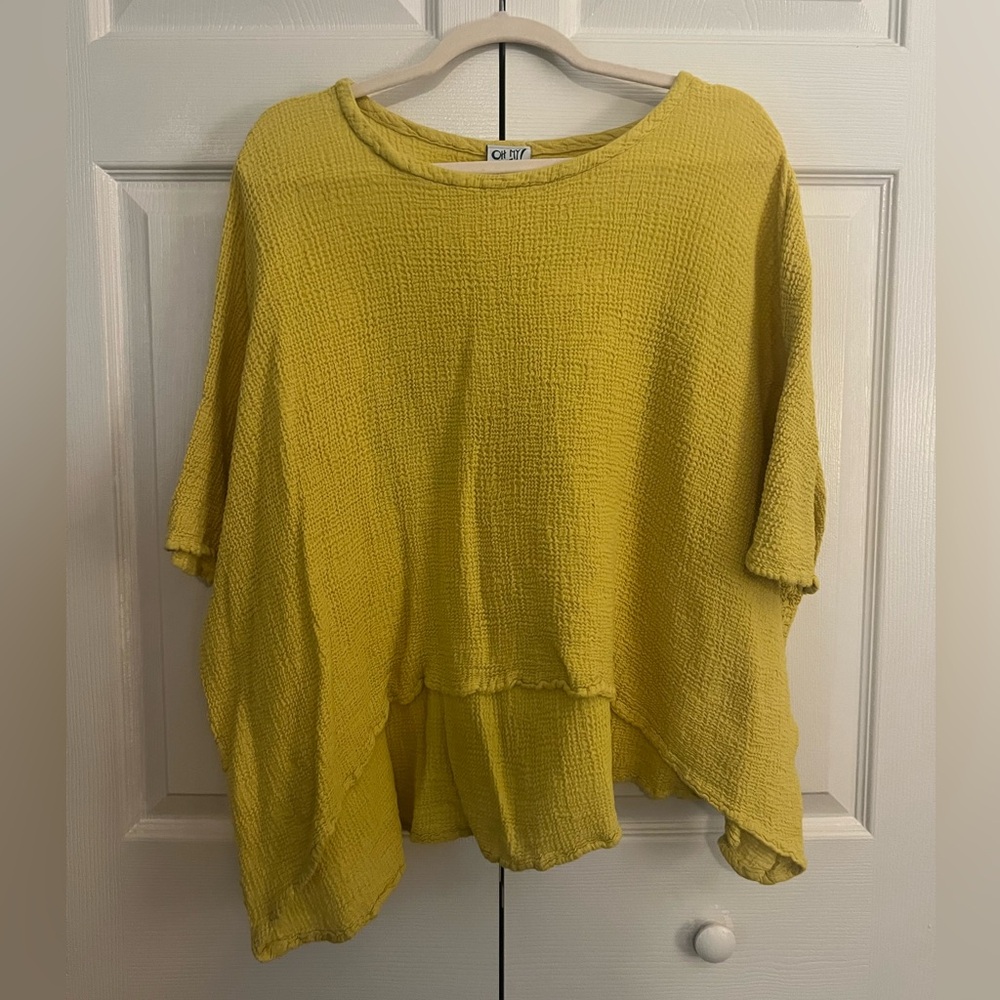 OH MY GAUZE! Preowned Name It Jane Blouse One Size Straw